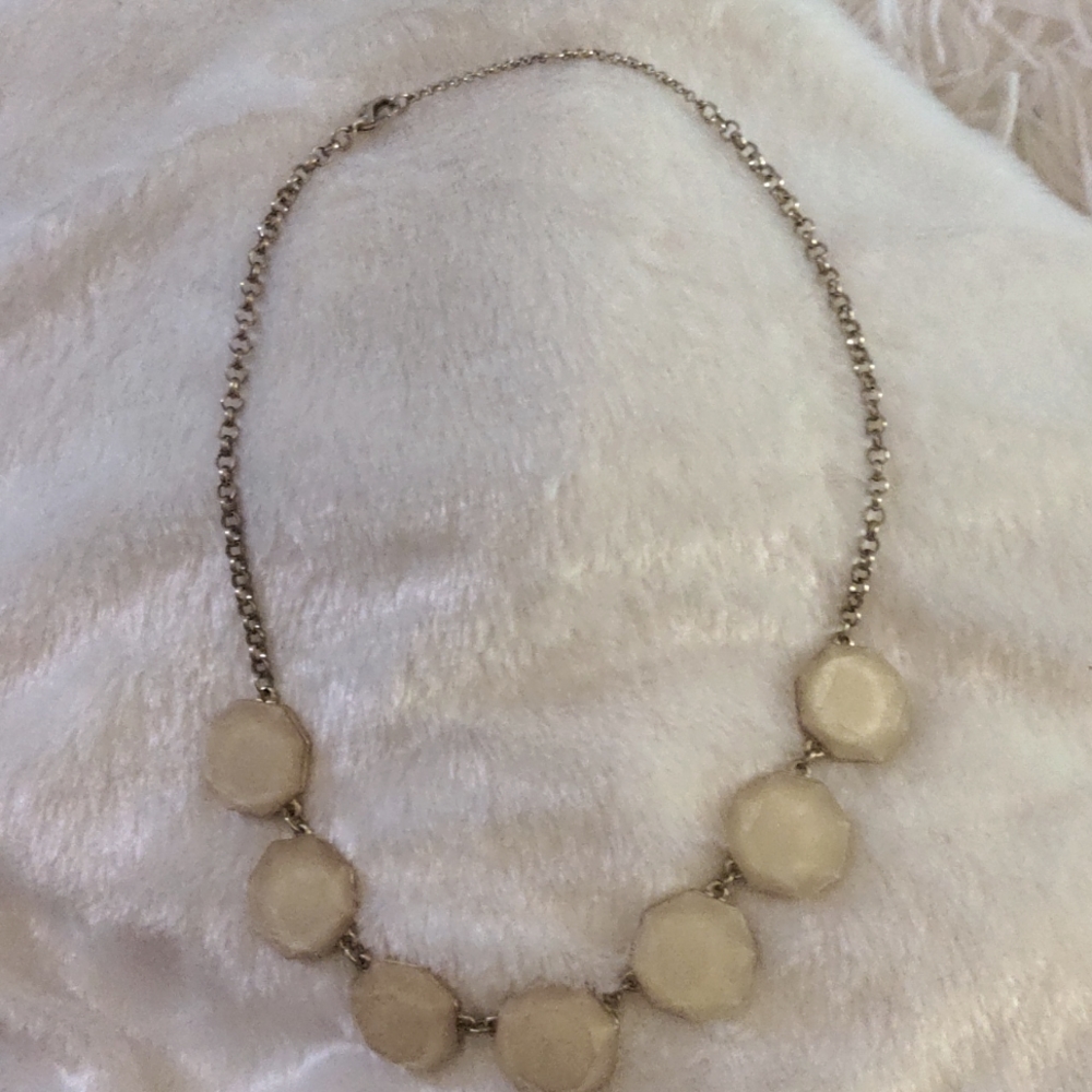 White/yellow adjustable Necklace/Choker